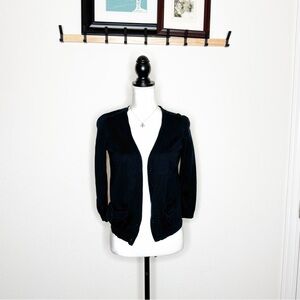 GAP Black Button Front Cardigan Sweater Women’s Size S Classic Lightweight Knit